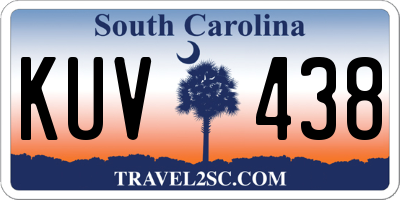 SC license plate KUV438