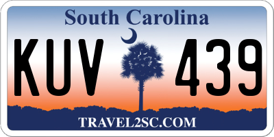 SC license plate KUV439