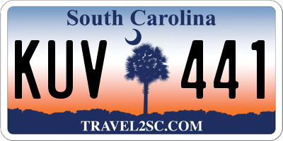 SC license plate KUV441