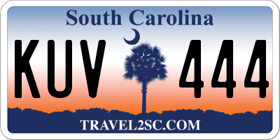 SC license plate KUV444