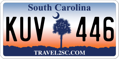 SC license plate KUV446
