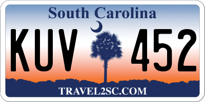 SC license plate KUV452