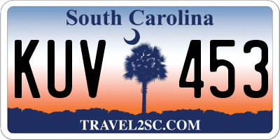 SC license plate KUV453