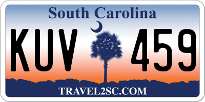 SC license plate KUV459