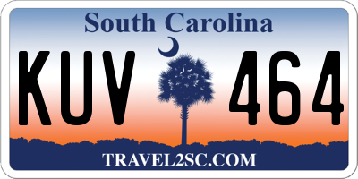 SC license plate KUV464