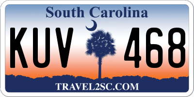 SC license plate KUV468