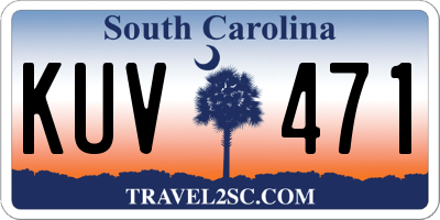 SC license plate KUV471