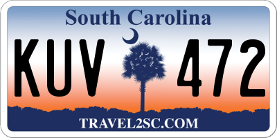 SC license plate KUV472