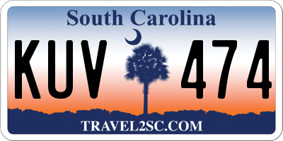 SC license plate KUV474
