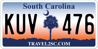 SC license plate KUV476