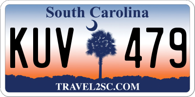 SC license plate KUV479