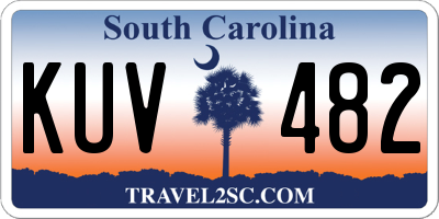 SC license plate KUV482