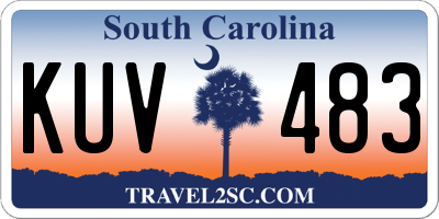 SC license plate KUV483
