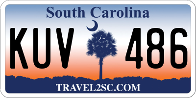 SC license plate KUV486