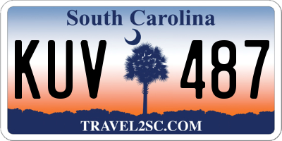 SC license plate KUV487