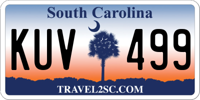 SC license plate KUV499