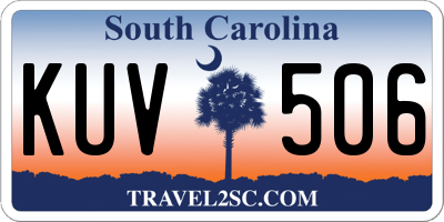 SC license plate KUV506