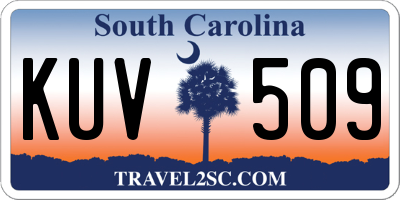 SC license plate KUV509