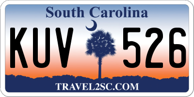 SC license plate KUV526