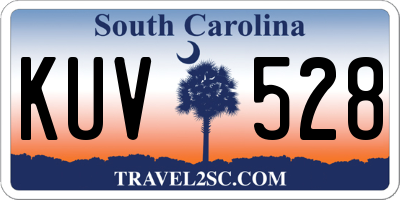 SC license plate KUV528