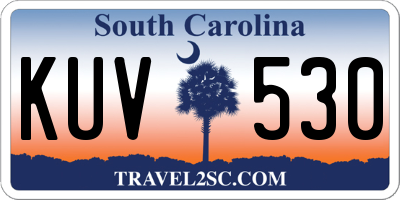 SC license plate KUV530