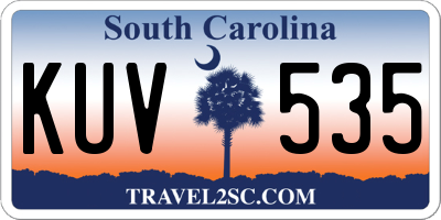 SC license plate KUV535