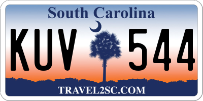 SC license plate KUV544