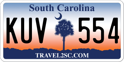 SC license plate KUV554