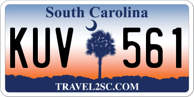 SC license plate KUV561