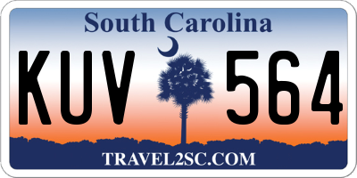 SC license plate KUV564
