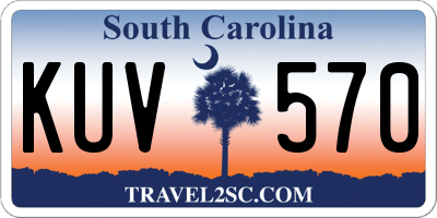 SC license plate KUV570