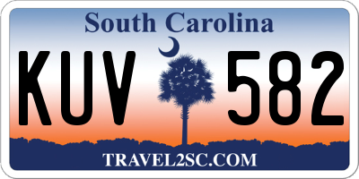 SC license plate KUV582
