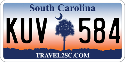 SC license plate KUV584