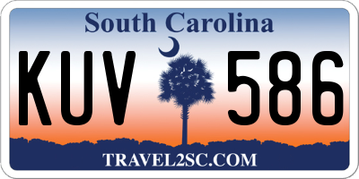 SC license plate KUV586