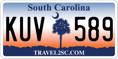 SC license plate KUV589