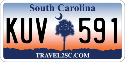 SC license plate KUV591