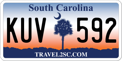 SC license plate KUV592