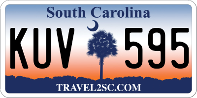 SC license plate KUV595