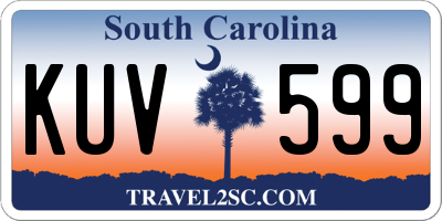 SC license plate KUV599