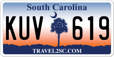 SC license plate KUV619
