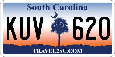 SC license plate KUV620