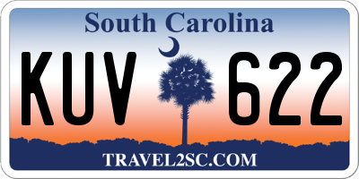 SC license plate KUV622