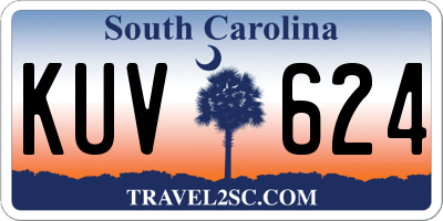 SC license plate KUV624