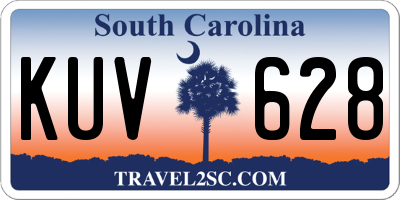 SC license plate KUV628