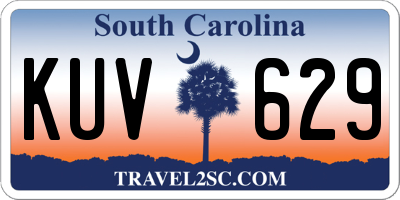 SC license plate KUV629