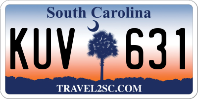 SC license plate KUV631