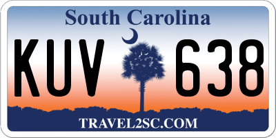 SC license plate KUV638