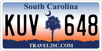 SC license plate KUV648