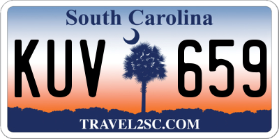 SC license plate KUV659