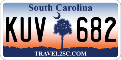 SC license plate KUV682